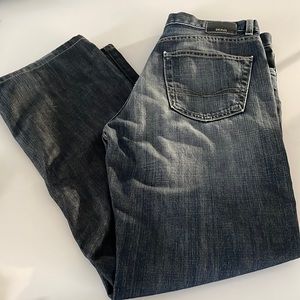 HUGO BOSS Texas Regular Straight Fit Mens Jeans Faded Dark Wash Jeans Size 34/36